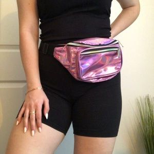 Pink holographic Fanny pack